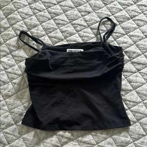 Princess Polly Black Fitted Ruched Camisole